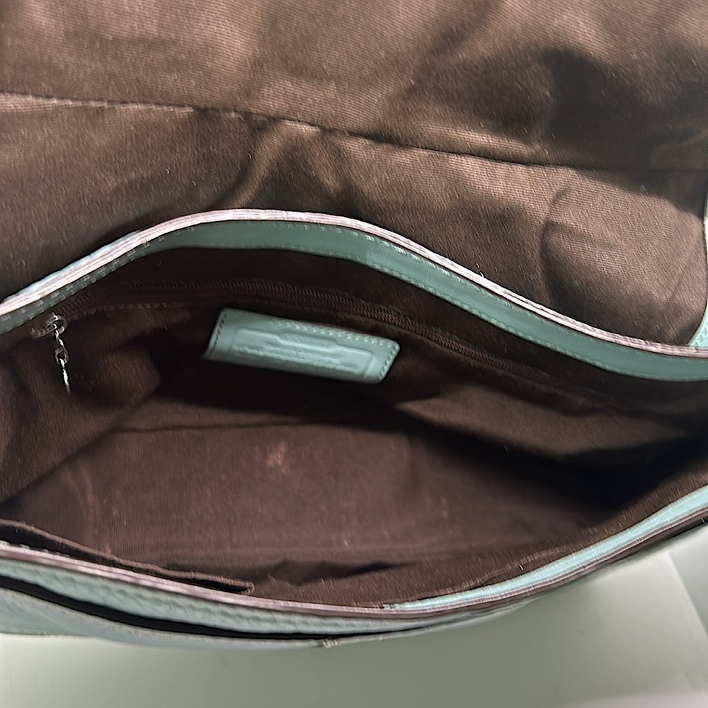 Coach Robin’s Egg Light Blue Pebbled Leather Hobo Bag Purse 🌸🌸 - Picture 7 of 13